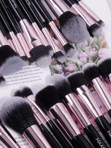 MAANGE 30支装可重复使用耐用化妆刷套装，包含粉底刷、面部刷、散粉刷、腮红刷、遮瑕刷、轮廓刷、鼻部轮廓刷、高光刷、眼影刷、眉刷、眼线刷、细节刷等。亲肤材质，专业化妆刷套装，居家或外出皆宜，适用于液体、膏状和粉状化妆品，可用于打圈、晕染和面部清洁。是馈赠亲友的理想之选。 - 彩色 - 查看 5