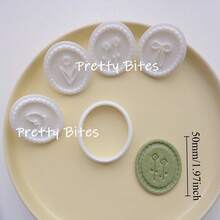 复古花鸟饼干模具 情人节燕子翻糖蛋糕饼干切割模具 椭圆形边框饼干模具 烘焙工具 - 白色 - 查看 6