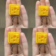 可爱奶酪机械键盘钥匙扣，办公减压键盘挂件，青少年减压配件，送朋友，轻松减压 - 彩色 - 查看 8