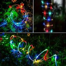 50/100/200/300pcs Solar LED Tube Lights String, Flexible Transparent PVC Solar Tube Lights, 8 Lighting Modes, IPX4 Waterproof For Outdoor Tree, Garden, Holiday Decor - Colored Light - View 7