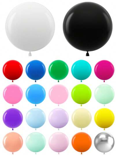Bóng bay khổng lồ 36 inch (1/6/15 chiếc) - Nhiều màu sắc, chất liệu latex, kích thước cực lớn, thích hợp trang trí sinh nhật, đám cưới, kỷ niệm, lễ tốt nghiệp, tiệc tiết lộ giới tính, tiệc theo chủ đề khinh khí cầu, lễ hội, sự kiện, lễ hội hóa trang, chụp ảnh.