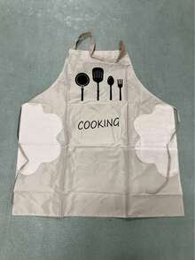 1pc Unisex Chef Apron - Durable And Stain-Resistant, Suitable For Kitchen, Baking, Grilling, Catering And Home Use - Multicolor - View 13