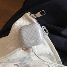 Ốp bảo vệ tai nghe Gray-Blue Rhombus + Circle Pro 3/2, 4/3/2, kiểu dáng tối giản thời trang dành cho nữ. - Màu Xám nhạt - Xem 8