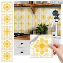 Bộ 24 miếng dán gạch men kiểu nhà nông thôn bằng nhựa polyvinyl mờ, kích thước 3.94/5.91/7.87 inch, chịu nhiệt, tự dính, dùng để trang trí tường nhà, bếp. - FHZ-58 - Xem 8