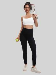 MathCat Women's Y-Back Padded Sports Bra, Thin Strap Racerback Design, Fitness Yoga Tank Top, Suitable For Elliptical Trainers And Stair Climbers. - 白色 - 查看 5