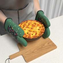 2 đôi găng tay lò nướng hình mèo đen dễ thương cho Giáng sinh, thiết kế mèo con màu xanh lá cây và vằn, chịu nhiệt tốt khi nướng bánh - Găng tay nhà bếp có thể giặt máy, dùng cho nướng bánh, nướng BBQ, lò vi sóng (thân thiện với lò vi sóng, bền) - Lý tưởng - Xem 7