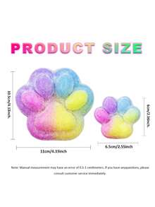 1pc Taba Squishy Paw,Squishy Toy, Cute Tri-Color Squeeze Toy For Stress Relief And Relax,Squishies Fidget Toys For Party Favors Novelty Things Birthday Gift,Sensory Toy,Fidget Toy,Taba Squisy,Christmas Stocking Fillers,Party Bag Filler,Bag Are Random - Multicolor - View 8