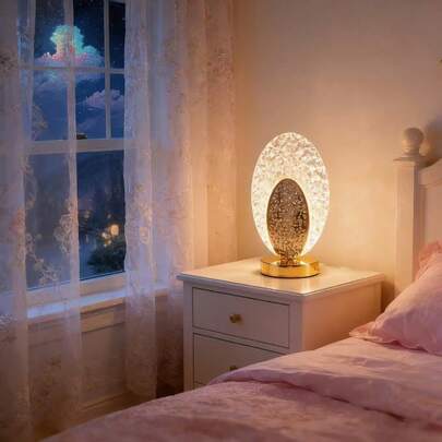 1 件复古水晶台灯，触摸控制，3 色可调光，USB 充电，适用于书桌、餐桌、装饰、卧室、客厅、礼物、情人节、感恩节、万圣节、圣诞节