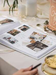 Personalized Wedding Guest Signature Book, Customizable With Letter Names, Wedding Commemorative Photo Album, Unique Custom Keepsake Gift For Couples - Multicolor - View 6