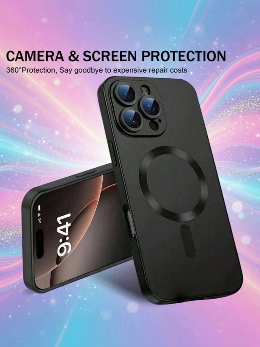 1PC 黑色金属软壳，兼容 Apple Air、17、17 Pro、17 Pro Max，超薄设计，防刮擦，防震，全面保护摄像头，也适用于 13、11、16 Pro Max、15、14、12、16e。兼容三星 Galaxy S26 Ultra/S26 Plus/S26/S26 Edge/S26 Pro/S25 Ultra/S25 Plus/S25/S25 Edge/S25 FE/S24 Ultra/S24 Plus/S24/S23 Ultra/S23 Plus/S23/S22 Ultra/S22 Plus/S22/S21 Ultra/S21 Plus/S21/S23 FE/S20 Ultra/S20 Plus/S20/S20 FE/A57/A37/A17/A07/A56/A36/A26/A55/A35/A25/A15/A24/A34/A14/A16/A06/A05S
