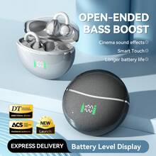 New Senyang- 2026 New Open Bluetooth Ear Earbuds With LED Battery Display, AI HD Call Headset, Fashion UV Glitter Charging Case Headphone, Panoramic Surround Sound, Comfortable Clip On Wireless Headphones For Sports Running Earphones Fashion Couples Earpods For Iphone For Android - Xem 1