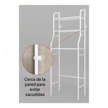 Bathroom Organizer With Metal Rack And Shelves - Sturdy Shower Cabinet, Bathroom Storage Solutions - White - View 7