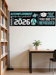 1pc Customize Photo Class Of 2026 Graduation Banner,Personalized "You Did It!" Graduation Season Banner,Graduation Party Decor 2026, Party Backdrop Large Banner For Class, Graduation Tapestry Backdrop, Class Of 2026 Photo Booth Backdrop,Graduation Season Gift For 2026 Graduate,Flags Custom,Graduation Party Supplies - Multicolor - View 18
