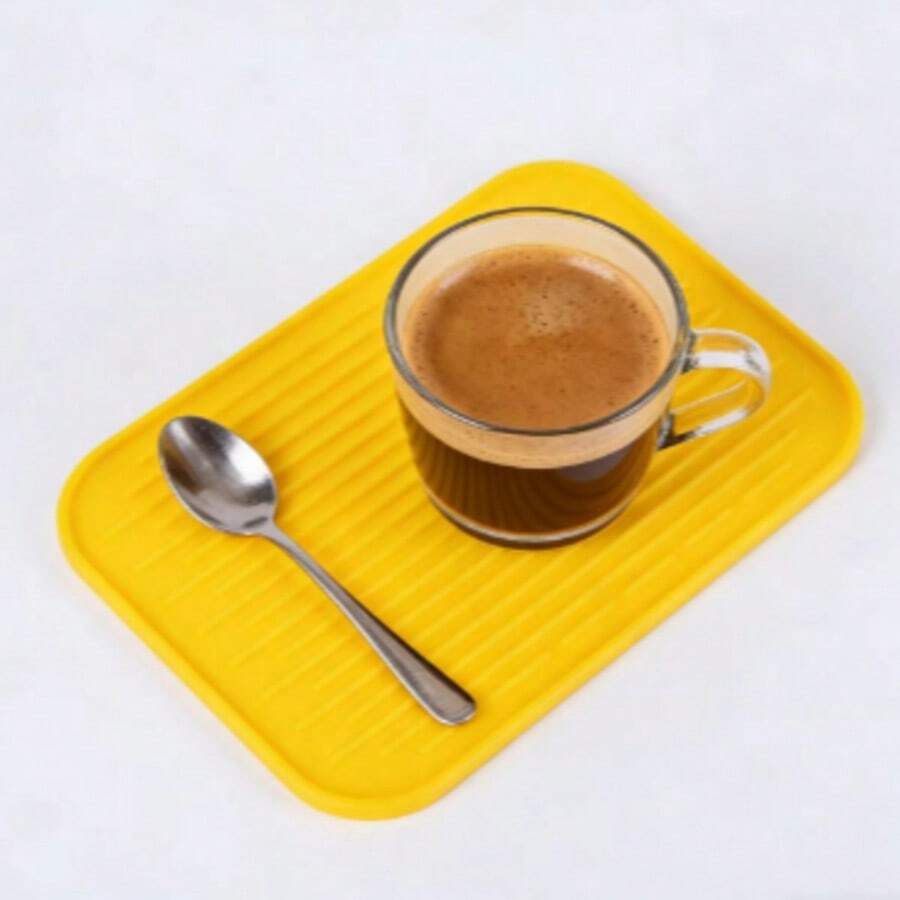 硅胶隔热垫，锅垫，长方形隔热垫套装，适用于热锅、餐具、杯垫和餐垫，多功能桌面保护垫，厨房用品 - 彩色 - 查看 1