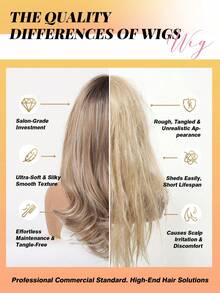 Brown Ombre Chic 20inch Long Water Wave Synthetic Wig With Bangs - Heat Resistant, Natural Look For Women & Men - Perfect For Daily Wear & Halloween Parties - 漸層 - 查看 9