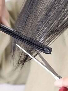 Professional V-Shaped Hair Styling Comb - Casual Plastic Finishing Comb For Straightening & Cutting - Practical Hairdressing Tool - Multicolor - View 1