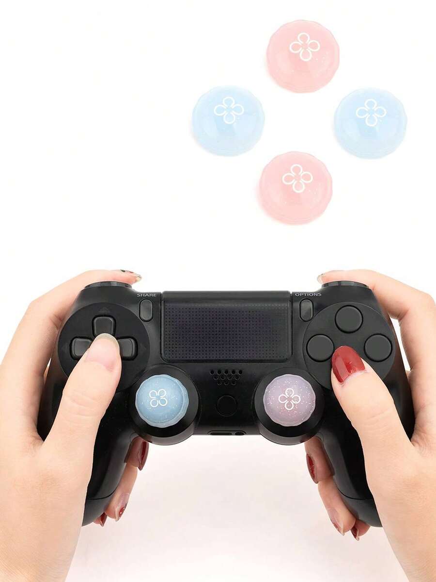 GeekShare 4pcs Jellyfish Design Silicone Joycon Thumb Grip Caps - View 1