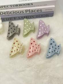 1个心形发夹，优雅发髻发型配饰，多功能发夹 - 彩色 - 查看 2