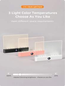 1 pieza Lámpara de lectura flexible de cuello de cisne, luz de libro LED multicolor y regulable, lámpara nocturna de brillo ajustable alimentada por USB, iluminación ambiental moderna para decoración del hogar en dormitorio, sala de estar, estudio, escritorio, mesita de noche - Estrella - Ver 4