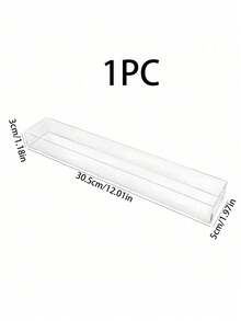 1pc Transparent Display Shelf, Wall Mounted Storage Box, Thickened PS Acrylic Figurine Doll Showcase Cabinet, Multi-Functional Storage & Display Rack - View 5