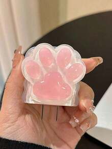 5Pcs Cute Pink Cat Paw Charger Case, Compatible With Apple 18/20W Fast Charger And Data Cable, Japan And Korea Style, TPU Material, Anti-Dirt And Anti-Breakage - 粉色 - 查看 3