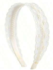 1pc Women Flower Embroidered Headband Elegant Piranha Flower Valentine's Day,Hairband,Hair Hoop,Hairband,Hair Hoop Headbands Hair Accessories Head Accessories - 彩色 - 查看 2