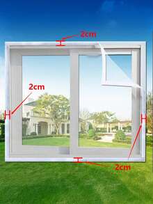 Bộ lưới chống muỗi cửa sổ đen trắng, dễ dàng lắp đặt bằng khóa dán, lưới chống muỗi thoáng khí vô hình, bộ lưới chống côn trùng và bụi bẩn, có thể tháo rời, thích hợp cho gia đình. - Lưới trắng - Xem 4