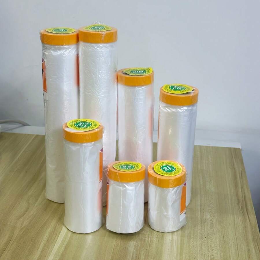 防尘膜、家具防尘罩、装修防尘塑料膜、户外保护膜、衣柜沙发防尘膜、户外家居透明防尘膜、和纸胶带保护膜、喷漆遮蔽膜、橱柜汽车喷漆遮蔽膜、装修用防尘薄膜、不脱落、磁性、无异味、防水防尘防油、带定位贴纸方便使用、卷筒设计方便操作