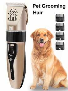 1 pieza Recortadora de pelo para mascotas recargable y silenciosa, apta para perros, gatos y otras mascotas - Multicolor - Ver 3