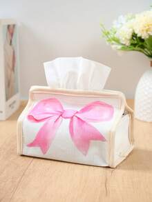 1 hộp khăn giấy nơ hồng, hộp đựng giấy ăn, hộp khăn giấy mặt nơ hồng, thích hợp trang trí tiệc mừng em bé, quà tặng tiệc cưới, trang trí sinh nhật màu hồng, phù hợp cho phòng khách, xe hơi, bàn làm việc, nhà cửa, văn phòng, phòng tắm, phòng trẻ em, phụ kiện du lịch dã ngoại. - Nơ hồng - Xem 3