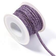 Dây ống đính đá 4mm, dài 5 thước Anh/cuộn, dây rỗng đính đá sang trọng dùng để trang trí dây giày, phụ kiện tóc, hộp và túi xách, 6 hàng đá đính trong ống. - Dây thừng ống tròn khoan nước - Xem 16