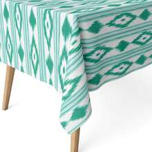 Kiva Stain-Resistant Resinated Tablecloth, Extra Soft To The Touch And Waterproof, Sizes From 100x140 To 300x140 Cm And Round 140 Cm - Stain-Resistant Tablecloth For Rectangular And Round Tables - Available In 12 Designs - Option 6 - View 2