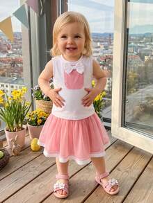 Baby Girls Tank Top Co-Ords - 粉色 - 查看 3