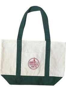 2Pcs-Trader Joes Large Tote Shopping Bag Cotton Canvas Embroidered Bag - 彩色 - 查看 3
