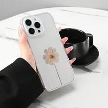 1pc Minimalist Fresh Daisy Flower Transparent Soft Phone Case - Clear - View 2