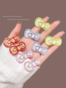 4pcs/Set Cute Butterfly Hair Clips, Side Bangs Hairpins - Multicolor - View 7