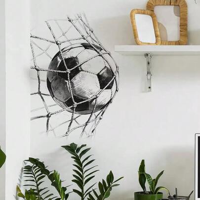 Hình dán tường trang trí bàn thắng bóng đá sáng tạo, phù hợp cho phòng ngủ, lối vào, ký túc xá, phòng khách, phòng học, trang trí nhà cửa, hình dán tường tự dính, phòng trẻ em, phòng thể thao, trang trí trò chơi bóng đá.