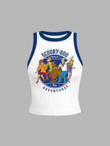 Whysmera SHEIN X SCOOBY-DOO 女士印花无袖背心 - 舒适时尚，夏季衣橱必备单品 - 彩色 - 查看 3