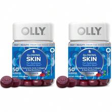 OLLY Glowing Skin Gummy, Hydrated & Youthful Skin,* Hyaluronic Acid, Collagen Peptides, Sea Buckthorn, Plump Berry Flavor, 25 Day Supply - 50 Count - Gummy - 查看 10