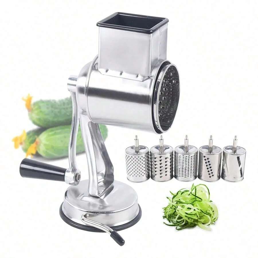 Cheese Grater With Suction Base And 5 Drums - Default - View 1