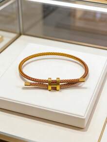 1pc H-Shaped Buckle Rope Elegant Adjustable Bracelet, Suitable For Women's Daily Wear And Gift - Pull-out Strap - View 26