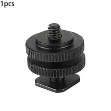 Camera Hot Shoe Mount To 1/4"-20 Male Screw Adapter, Flash Shoe Tripod Mount For DSLR Camera Rig And Phone Clamp Holder, 1 Pack - View 6
