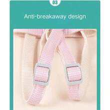 1pc Adjustable Nylon Pet Harness, Suitable For Rabbits, Cats, Puppies, Kittens, Ferrets - Comfortable Leash For Small Animal Walking - Multicolor - View 5