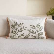 1pc Bohemian Style Spring/Summer Striped Throw Pillow Cover - With Texture And Plush Decor, Suitable For Sofa, Bedroom | Polyester Fiber Decor, Size 18x18 Inches And 12x20 Inches (Inner Pillow Not Included) - Beige - View 9