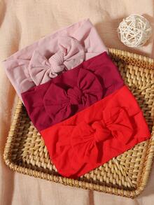 3 pezzi Fasce elastiche in nylon con grande fiocco decorativo, adatte per la primavera e l'estate - Colore misto - Visualizzare 10