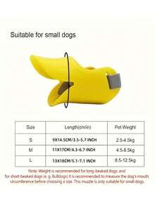 Breathable & Comfortable Dog Muzzle, Anti-Barking Anti-Biting Anti-Chewing Anti-Destruction Pet Muzzle, Suitable For Small Dogs - Yellow - View 12