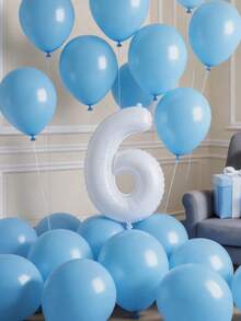 The Light Blue Balloons Come In Sizes Of 18/12/10/5 Inches (Varying Quantities) And Are Suitable For Birthdays, Bridal Engagements, Graduation Season, Princess Themed, Bachelor Themed, And Light Blue Themed Party Decorations (With Ribbons And Knotters) - View 3