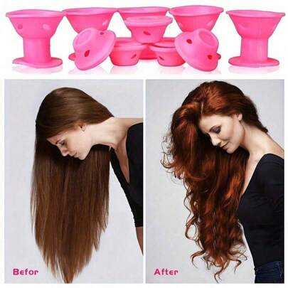 Bộ máy uốn tóc không dùng nhiệt, phù hợp với mọi loại tóc - Những chiếc máy uốn tóc này có thể được sử dụng để tạo kiểu và uốn xoăn.