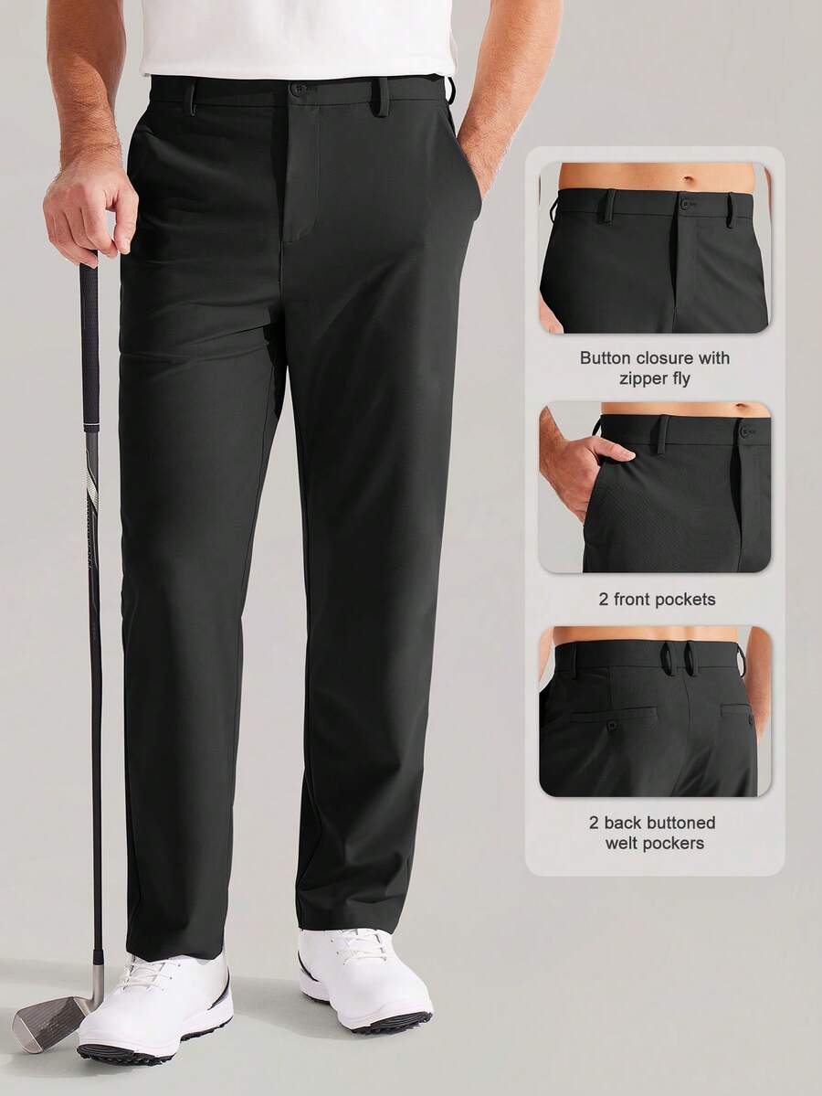 MASKERT Pantalones casuales deportivos para hombres, pantalones de negocios, pantalones de golf, pantalones de fitness, pantalones casuales deportivos para exteriores, amigables con la piel y cómodos
