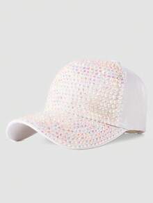 1顶女士可调节水钻棒球帽，时尚百搭尖顶帽，情侣款 - 棒球帽 - 查看 19